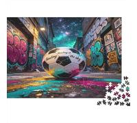 Street Soccer Puzzle de 1000 Piezas Papel para Adultos Arte Urbano Graffiti Escena Nocturna Puzzle para Toda la Familia Alivio Decoración Regalo 38x26cm/1000pcs