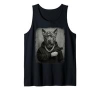 Street Style Pitbull Dog Gangster Bandana y Cadena Divertida Camiseta sin Mangas