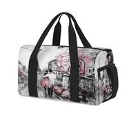 Street View - Bolsa de deporte con diseño de la Torre Eiffel de París, para fin de semana, para la noche, para viajes, gimnasio, para niños, mujeres, hombres