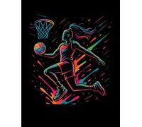 Streetball Basketball Girl Notebook: Urban Journal for High-Energy Hoopers with Lined Pages