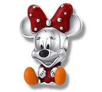Streetculture Bonito colgante de ratón - Mickey Minnie Mouse World Park Europa Francia Estados Unidos Mickey Spacer Stopper - Charm 925 de plata 925 accesorios para pulsera, B/H/T ca. 12 x 15 x 8 mm /