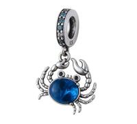 Streetculture Cangrejo Cáncer Sealife Playa Mar Sol Vacaciones - Pulsera de dijes Colgante Joyería Accesorios Plata de Ley 925 Charm