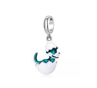 Streetculture Dinosaurio Huevo Dragón Dino Baby Monster T Rex - Pulsera de dijes Colgante Joyería Accesorios Decoración Regalo Plata de Ley