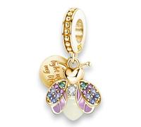 Streetculture Elegante luciérnaga luciérnaga con mensaje de Light Up My Life - Plata de ley 925 - Pulsera colgante joyas accesorios fosforescente