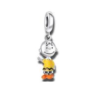 Streetculture Figura Snoopy Beagle Peanuts Charlie Charly Brown - Pulsera de abalorios colgante accesorios de joyería de plata de ley 925 regalo