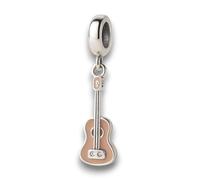 Streetculture Instrumento musical para guitarra instrumento musical Charm para pulsera colgante cadena anillo accesorios plata de ley 925 regalo, Plata esterlina