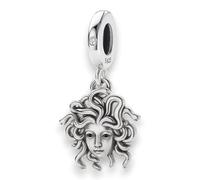 Streetculture Medusa Götting Head Dangle Historia griega Grecia - Colgante de plata de ley 925 - Pulsera de dijes Colgante Joyería Accesorios