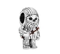 Streetculture Star Wookiee Wars Chewbacca - Guerra Estrellas Universo Universo Universo Película Película Figur- Charm Plata 925 - Pulsera de dijes Colgante Joyería Accesorios Regalo Plata de Ley,