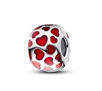 Streetculture Stopper Spacer Anillos I Love You - Te amo - Corazones - Móvil - Pulsera de dijes Cadena Colgante Joyas Accesorios Decoración de Plata de Ley 925 Regalo