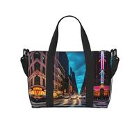 Streets Of New York City - Bolsa deportiva versátil para gimnasio, acompañante para tus viajes y rutinas de fitness, color negro, talla única, Black, Talla única
