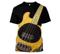 Streetwear Homme Pullover Camisas Ropa Impresión 3D Guitarra Harajuku Anime Camiseta Verano Moda Casual Camisetas de Manga Corta Style 13 XXXL