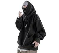 Streetwear Hoodie Herren Hip Hop Hoodies Japanese Streetwear Patchwork Jumper Gothic bedruckt Langarm Kapuzenpullover Casual Oversized Kapuzenpulli mit Tasche und Kordelzug Herbst Winter Sweater,