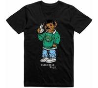 Streetwear On Demand Bear Pablo Black tee Shirt Tees Shirt for Men Black XXL