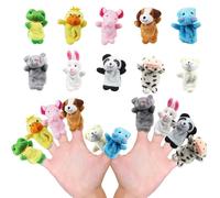 Strehknewen 10piezas Muñecos de Dedo para niños, Marionetas multianimales, Figuras de Peluche para cumpleaños Infantiles, Regalos e Ideas de Regalo para niños y niñas