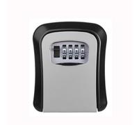 Strehknewen Caja llaves, caja llaves pared montaje en pared, código de combinación, resistente a la intemperie, impermeable, robusta de metal + PVC duro, caja de seguridad para llaves y tarjetas, gris