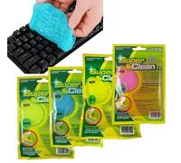 Strehknewen Pack de 4 Geles Limpiadores Reutilizables para Teclado, Kit de Limpieza para Coche y Teclado, Gel Eliminador de Polvo Flexible para Coche, Ordenador, Impresora y Electrónica