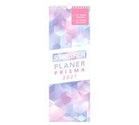 Streifenplaner Prisma 2027: schmaler Wandkalender 15x42 cm im Rainbow-Design mit 4-sprachigem Kalendarium, Ferienübersicht & Notizseiten für Küche & Co.