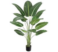 Strelitzia Artificiale in Vaso - Pianta Tropicale Decorativa Realistica 152 cm Con 10 Tronchi e Foglie Dettagliate - Palma Finta Per Casa, Ufficio, Interni Ed Esterni, Regalo Di Inaugurazione,Set Da 2