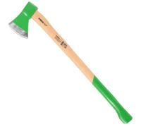 STREND PRO Green Hacha AX202 1400 g | Mango de Madera 700 mm | Cabeza lacada Verde con Filo Plateado | Hacha para Partir en tajo | para leña y leña de Chimenea
