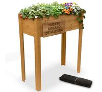 STREND PRO Jardinera para balcón, 98 cm x 40 cm x 84 cm (largo x ancho x largo), con lámina impermeable para plantas, pequeño bancal estrecho ideal para balcón, terraza y jardín, jardinera pequeña