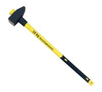 STREND PRO maza 10 kg peso de cabeza, mango fibra vidrio | cabeza en acero tratado térmicamente | maza para demolición, postes y trabajos pesados de golpeo en la obra y el jardín