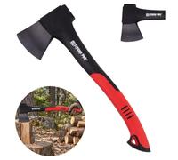 STREND PRO Premium Redwolf CAX Hacha 1250 g, Cabeza 900 g | Longitud 450 mm | Mango Nailon, empuñadura TPR | Acero al Carbono Forjado HRC 47-55 | para Trabajar la Madera