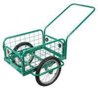 STREND PRO Victor - Carro de mano, metal, laterales plegables, hasta 100 kg, ruedas grandes, estructura de metal, carro de transporte para jardín y transporte, carro de madera, carrito de jardín