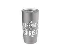 Strenght In Christ Vaso térmico de acero inoxidable de doble pared