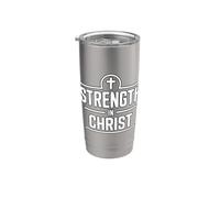 Strenght In Christ Vaso térmico de acero inoxidable de doble pared