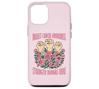 Strength Blooms Here Breast Cancer Awareness Carcasa para iPhone 12/12 Pro