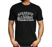 Strength Cartel T-Shirt Gym Heavy Hitter Fitness Training Big BOI Pitbull Top Black M