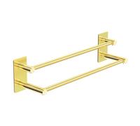 Strength Enemy Toalleros de Baño Sin Taladro, Toallero Doble, Toallero de Baño 304 Acero Inoxidable Cepillado Autoadhesivo Accesorios, para Baño y Cocina (40 cm, Dorado)