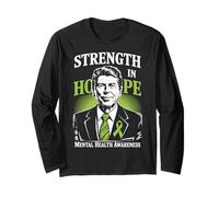 Strength In Hope Green Ribbon Mental Health Awareness Manga Larga