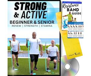 STRENGTHENING EXERCISES FOR SENIORS DVD + Poster + Resistance Band. Renew - Strength - Stamina. DVD Exercise for Seniors and Beginners. Resistance Band Workouts for Seniors. Exercise Seniors DVD.