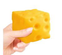 Stress Ball - Yellow Cheese Soft Desk Accessories | Small Squeeze Toys Fidget Balls | for Adults Women Men Kids Classroom Home Office Travel Birthday Party Holiday