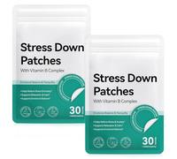 Stress Down Patches | 2 X 30 Parches Apoyo Al Estrés Y La Ansiedad | Fórmula Botánica A Base De Plantas, Pegatinas Calmantes Del Estado De Ánimo, Parche De Alivio De La Ansiedad Para Hombres Y Mujeres