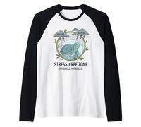 Stress Free Zone My Shell My Rules Caja de Salud Mental Tortuga Camiseta Manga Raglan