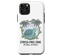Stress Free Zone My Shell My Rules Caja de Salud Mental Tortuga Carcasa para iPhone 11 Pro