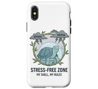 Stress Free Zone My Shell My Rules Caja de Salud Mental Tortuga Carcasa para iPhone X/XS