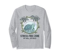 Stress Free Zone My Shell My Rules Caja de Salud Mental Tortuga Manga Larga