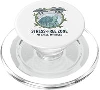 Stress Free Zone My Shell My Rules Caja de Salud Mental Tortuga PopSockets PopGrip para MagSafe