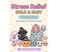 Stress Relief Bold and Easy Coloring Book: Volume 3: 50 Spooky Mermaid and Halloween Designs for Adults and Kids - Ghost, Witch Cat, Mermaid, ... Relief Bold & Easy Coloring Book Collection)