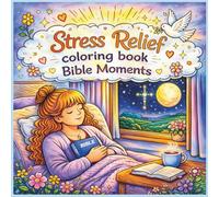 Stress Relief Coloring Book: Bible Moments: A Cozy Christian Coloring Book for Teens and Adults Inspired by Jesus’ Love, Peace, and Comfort