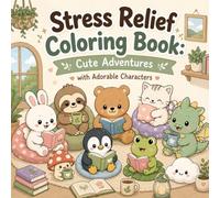 Stress Relief Coloring Book: Cute Adventures with Adorable Characters: 30 Easy and Relaxing Coloring Pages with Cute Animal Friends, Cozy Activities, ... for Stress Relief and Mindful Relaxation