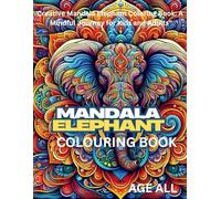 Stress relief & creative animal designs Elephant Mandala colouring book for kids and adult