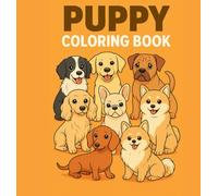 Stress Relief Cute Puppies Coloring Book for Adults