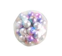 Stress Relief Pearl Balls - Squeeze Pearl Balls | Fidget Squeeze Round Beads Toy For Kids & Adults, Slow Rebound TPR Glazed Vent Ball, Sensory Hand For Stress