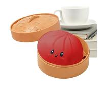 Stress Relief Squeeze Toys | Soft Steamed Bun Sensory Game | 8.5cm | Food Fidget Sqūîshy | Calming Hand Dough Ball | Tension Reducing | For Men Women Kids Home Office