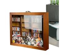 Stress Relief Wooden Bookshelf - Mini escritorio Library, Handcrafted Tabletop Toy Organizer, Small Book Display, Fun Relaxing Office Desk Accessory | Indoor Tabletop, Study Room, Bedroom, Office