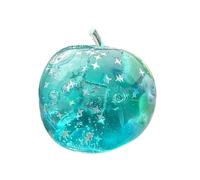 Stress Squeeze Ball, Fruit Pinch Dough, Glitter Sea Design Translucent Silicone Build, for Kids Adults Students Work Travel Outdoor Office Desk Stress Relief Fidget Toy Sensory Use 2.36x2.36x2.36in